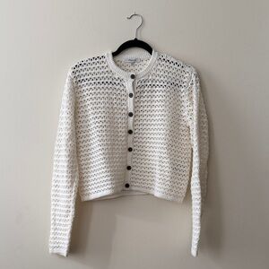 Madewell Cream Crochet Cardigan
